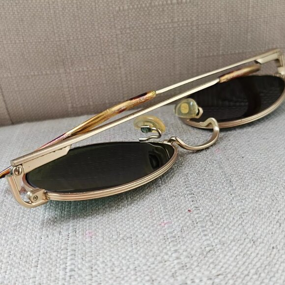 Vintage Tommy Hilfiger Sunglasses Gold Tone Frame Mirror Lenses Eye Wear - Picture 7 of 12